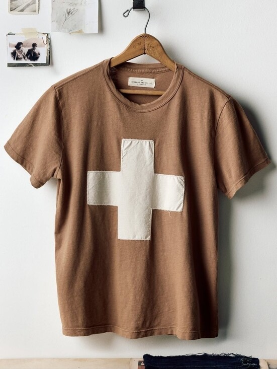 imogene + willie Tops - Imogene + Willie Tan The Plus Short Sleeve T-Shirt In Fatigue Brown